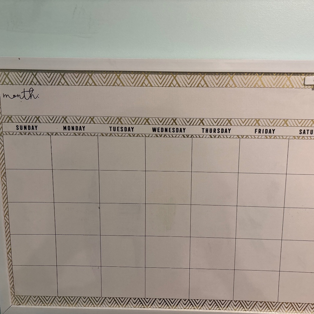 Whiteboard calendar